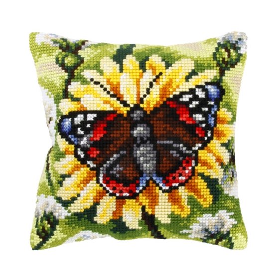Cross stitch cushion kit Butterfly