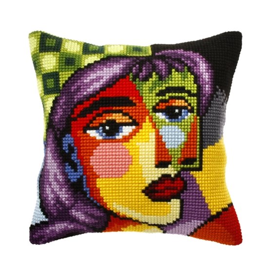 Cross stitch cushion kit Picasso