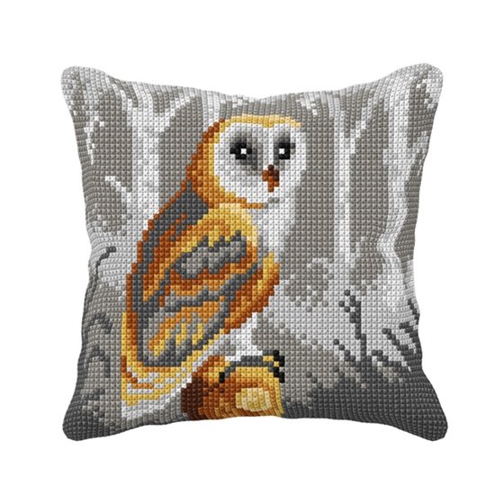 Cross stitch cushion kit Owl