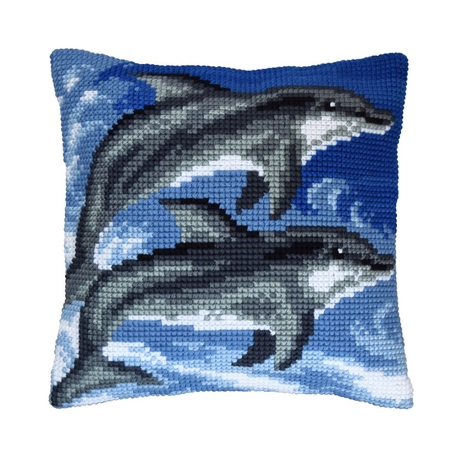 Orchidea Stitch Cushion kit  Dolphins