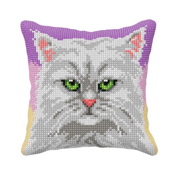 Cross stitch cushion kit Cat 4