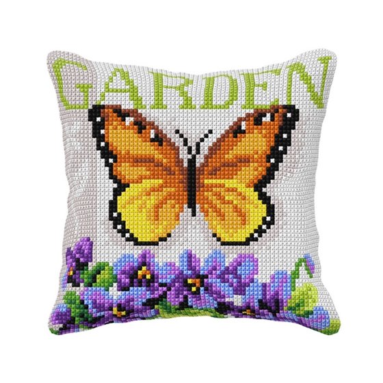 Cross stitch cushion kit Garden