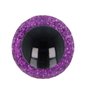 Animal eye 10 mm purple glitter