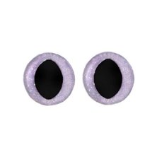 Cat eye 12 mm purple glitter