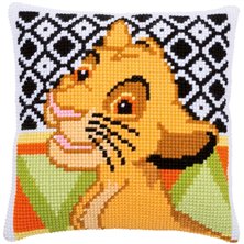 Cross stitch cushion kit Disney Simba