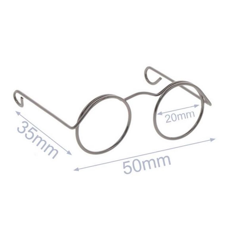 Brille für Stofftiere Metall 5cm altnickel