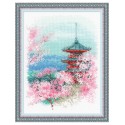 Riolis Embroidery kit Sakura. Pagoda