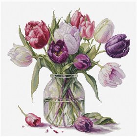 Luca-S Embroidery kit Bouquet of Peonies