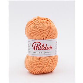 Laine à tricoter  Phildar Phil Coton 3 abricot