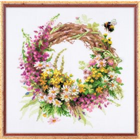 Embroidery kit Wreath with Fireweed