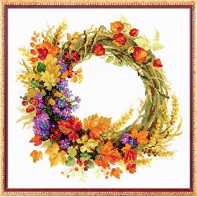 Embroidery kit Wreath with Wheat