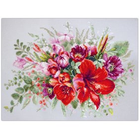 Embroidery kit Amaryllis Bouquet