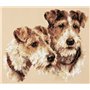 Embroidery kit Fox Terriers