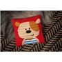 Long stitch cushion kit Little bear
