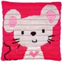 Long stitch cushion kit Little mouse