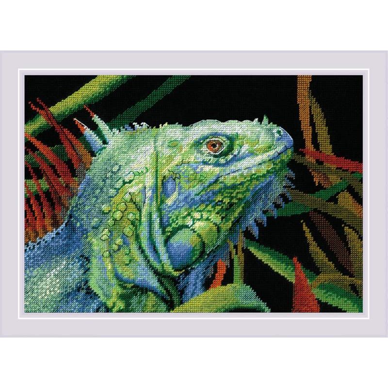 Riolis Embroidery kit Iguana