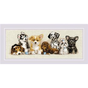 Riolis Embroidery kit Puppies
