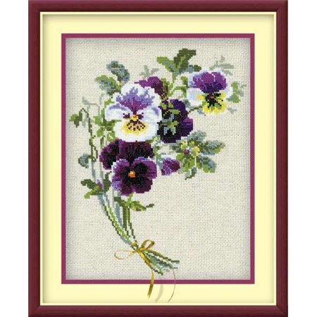 Riolis Embroidery kit Bunch of Pansies