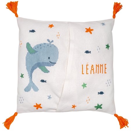 Vervaco embroidery kit Pajama bag Whales fun