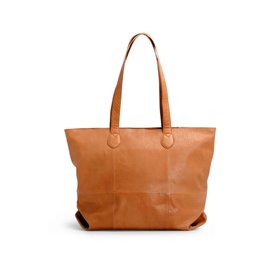 Handmade leather shopper with removalbe purse Muud Laura Shopper Wisky