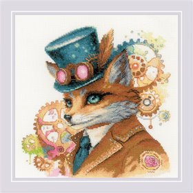 Embroidery kit Steampunk Fox