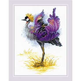 Riolis Embroidery kit Crowned Crane