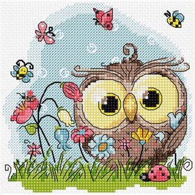 Embroidery kit Happy Owl