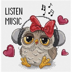 Embroidery kit Listen Music