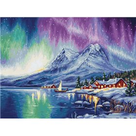 Embroidery kit Northern Lights