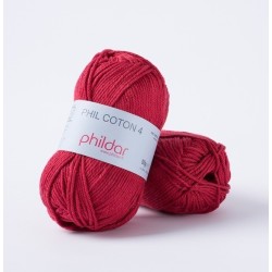 Fil crochet Phildar  Phil Coton 4 griotte