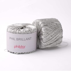 Knitting yarn Phildar Phil Brillant Argent