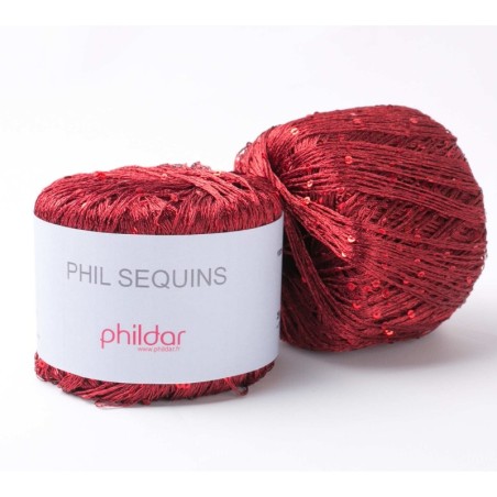 Breiwol Phildar Phil Sequins Bordeaux