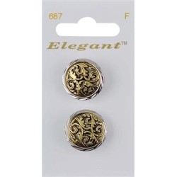 Buttons Elegant nr. 687 on a card