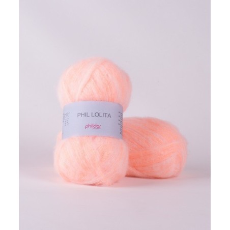Phildar knitting yarn Phil Lolita Orange fluo