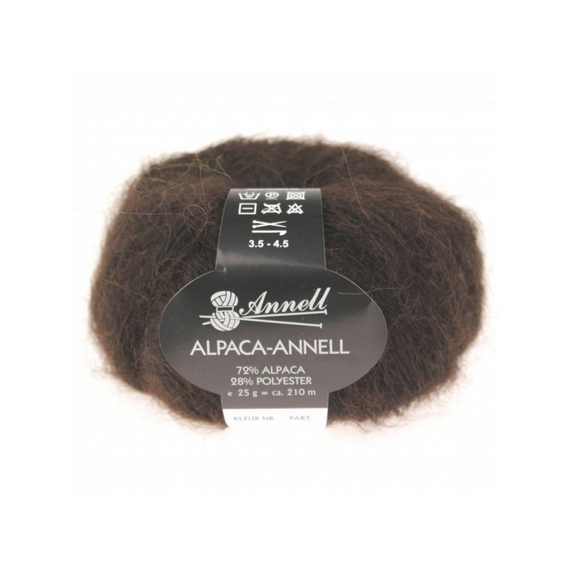 Knitting yarn Annell Alpaca Annell 5701 brown