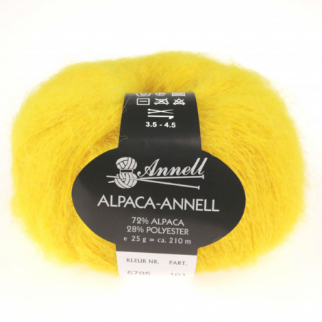 Strickwolle Annell Alpaca Annell 5705 gelb