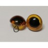   Dierenoog 15 mm in glas amber