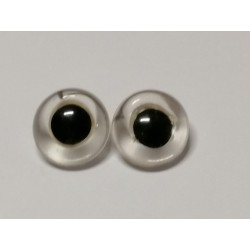   glass animal eye to sew 15 mm clear