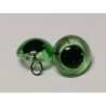   oeil d'animal en verre à coudre 15 mm vert