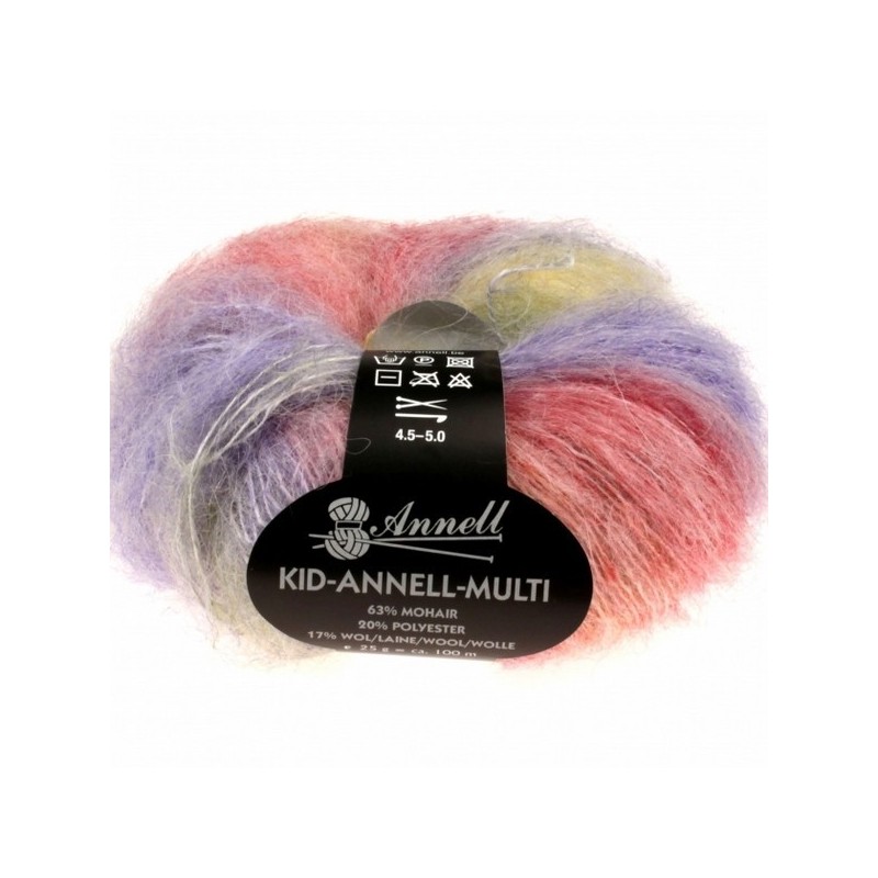 Strickwolle mohair Kid Annell Multi 3188