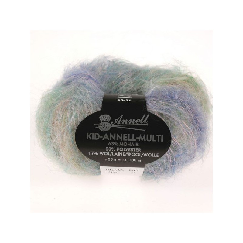 Knitting yarn Annell Kid Annell Multi 3194