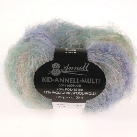 Knitting yarn Annell Kid Annell Multi 3194