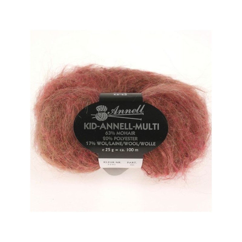 Knitting yarn Annell Kid Annell Multi 3195