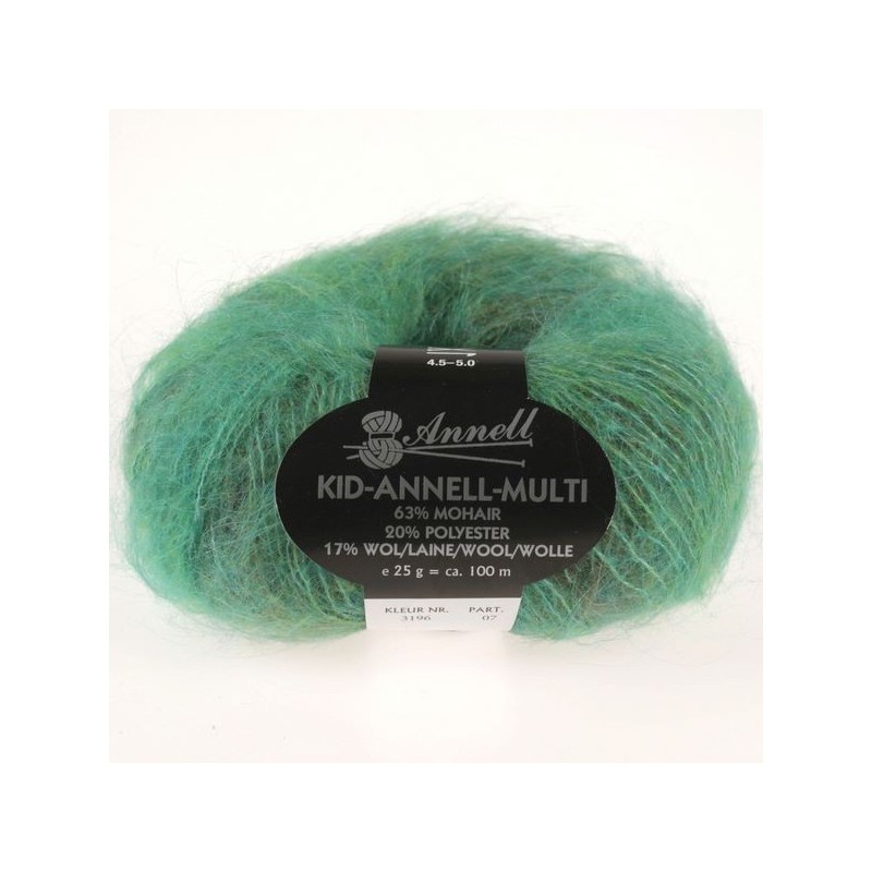 Mohair knitting yarn Kid Annell Multi 3196
