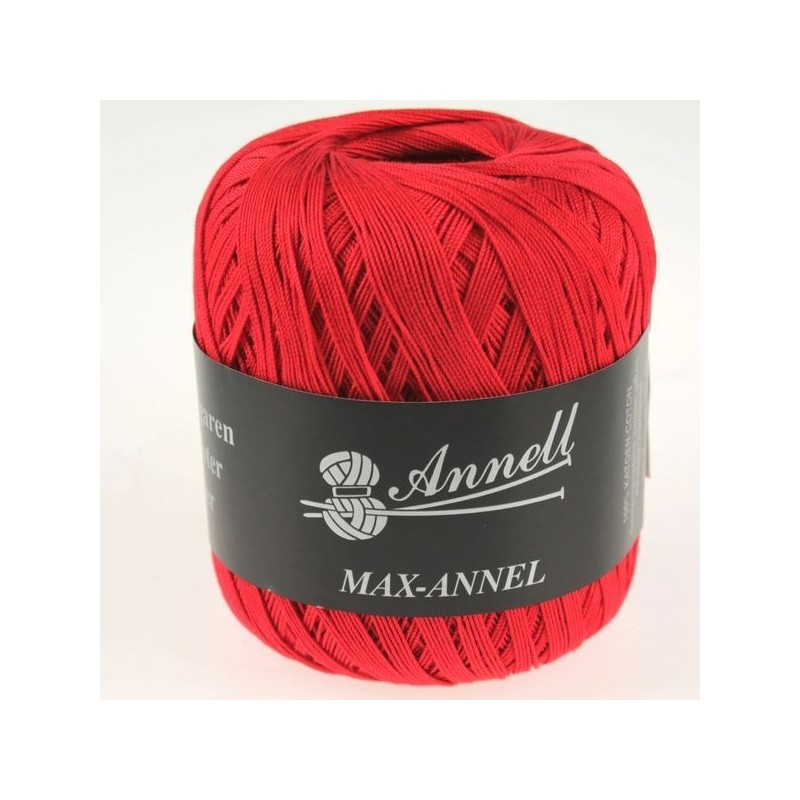 Annell crochet yarn Max 3412 red