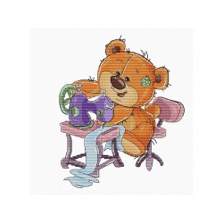 Luca-S Embroidery kit Teddy-bear 4