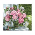 Luca-S Embroidery kit Peonies by the window