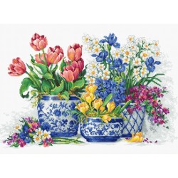 Luca-S Embroidery kit Spring flowers 3