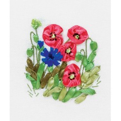 Panna Embroidery kit Poppies and Cornflowers