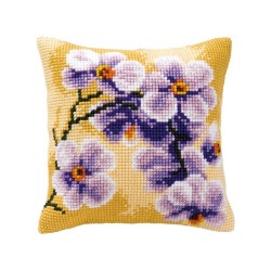 Cross stitch cushion kit Orchid